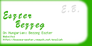 eszter bezzeg business card